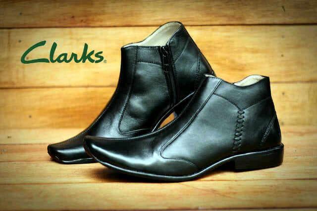 Sepatu Pria Clarks Retsleting Kulit Hitam / Sepat PREMIUM QUALITY 0 - 5QNbCS