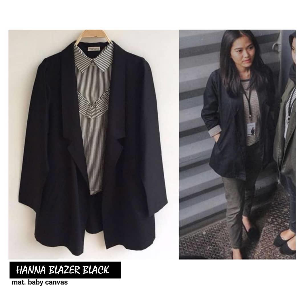 HANNA BLAZER ||| nouska shop ||| jaket sweater baju atasan blouse rajut hijab terbaru kekinian cewek wanita murah