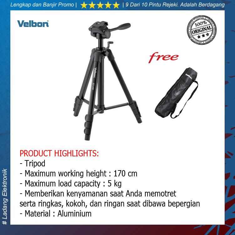 Velbon EX 640 / EX-650 Tripod ( Free Tripod Bag ) - Original