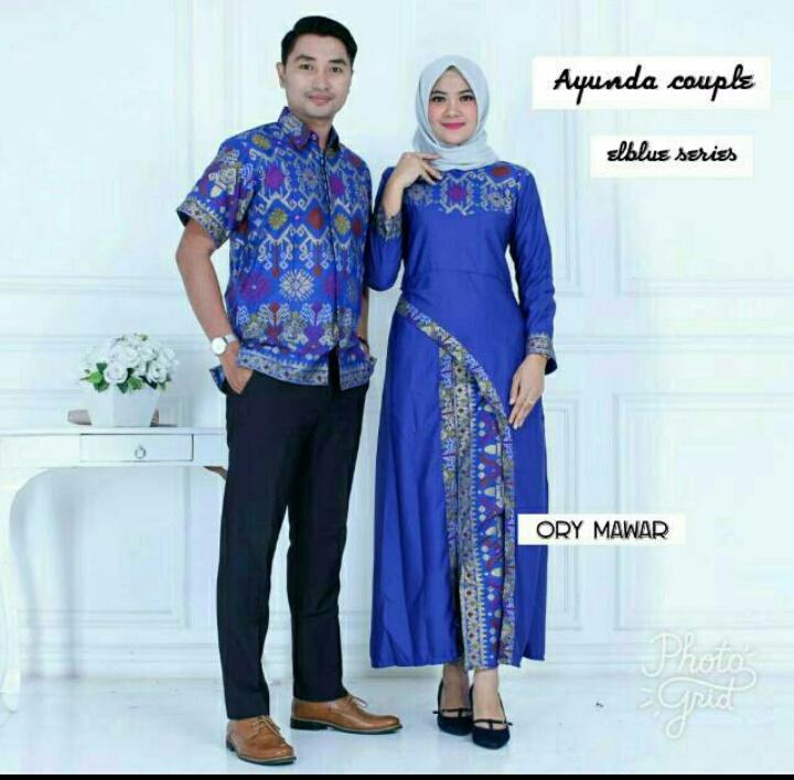 TERMURAH - Batik Couple / Couple Batik / Batik Sarimbit Ayunda Biru