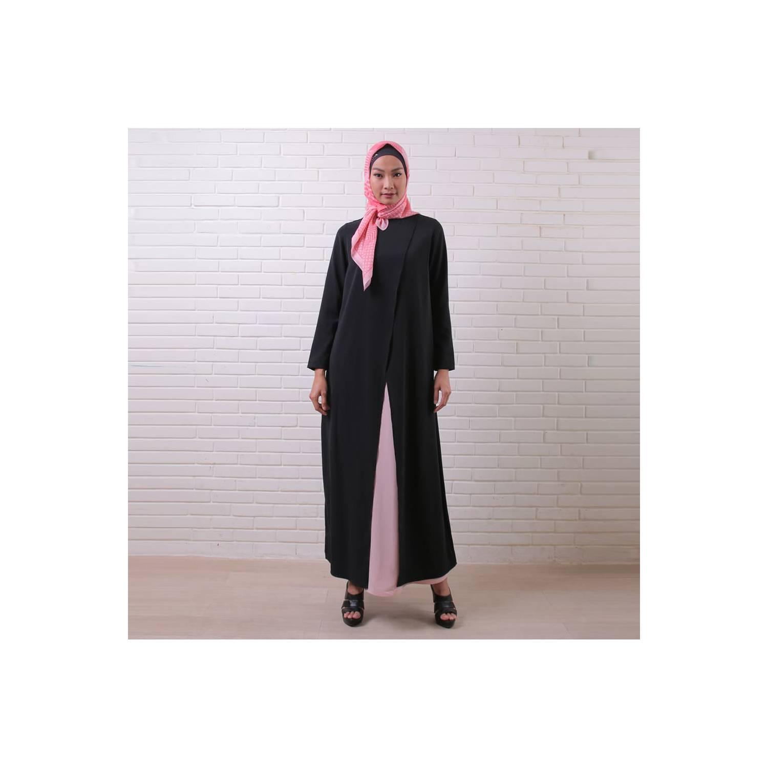 Zoya Dress Gamis Muslimah Cantik - Bianca Dress - Hitam, XL