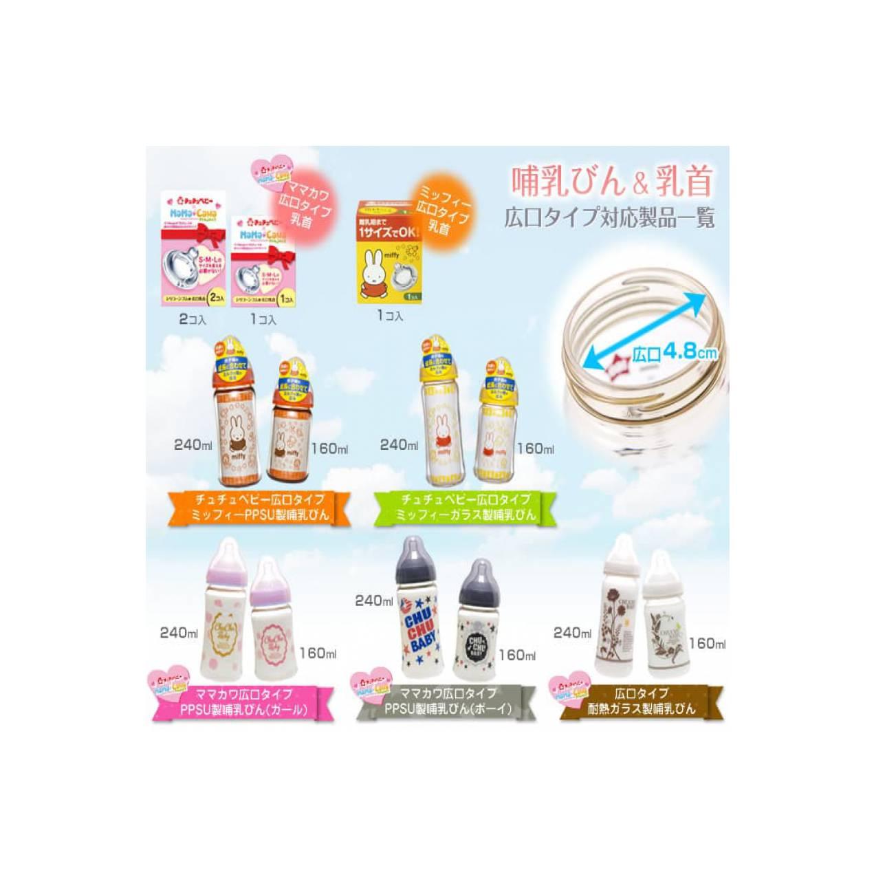 (Baby Club Itc Bsd) CHUCHU MAMA CAWA PPSU WIDE CALIBER BABY BOTTLE 240