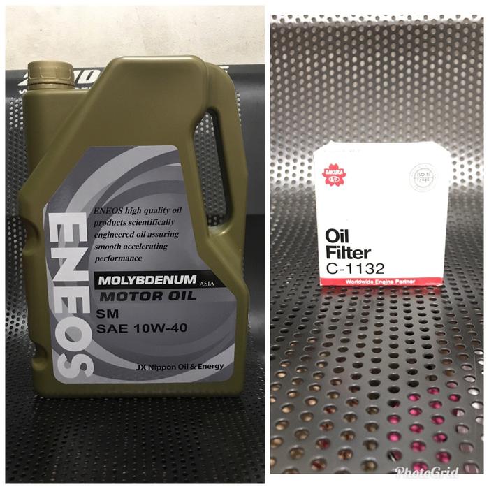 Paket Oli Mesin Mobil Eneos Molybdenum 10w40 dan Filter Oli Mobil
