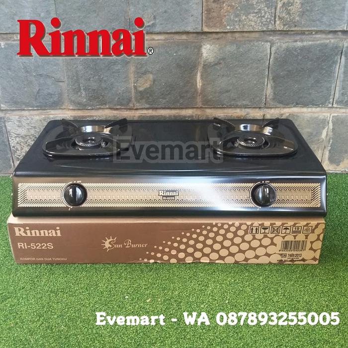 ASLI!!! Rinnai Kompor Gas 2 Tungku RI-522S / RI 522S / RI 522 S - z1Xj30
