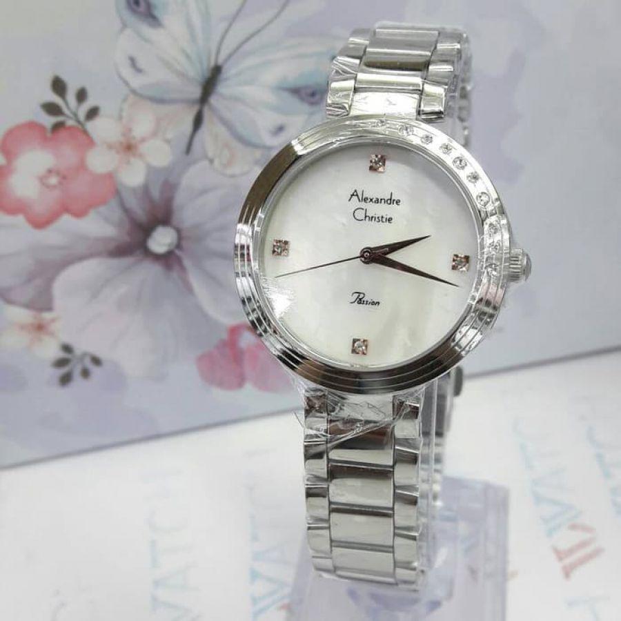 Jam Tangan Analog Wanita ALEXANDRE CHRISTIE 2621 SILVER ORIGINAL - Arloji Wanita Terbaru Asli Harga Grosir