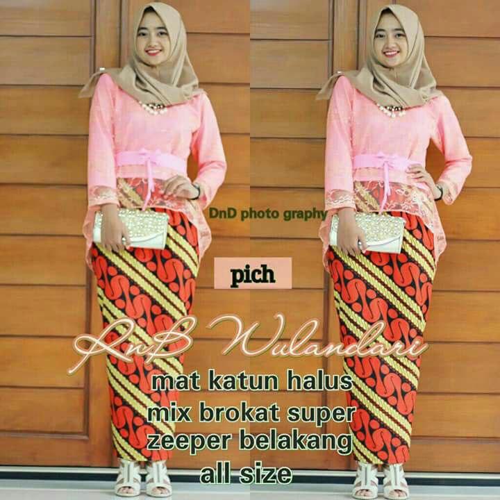 atasan brokat + rok