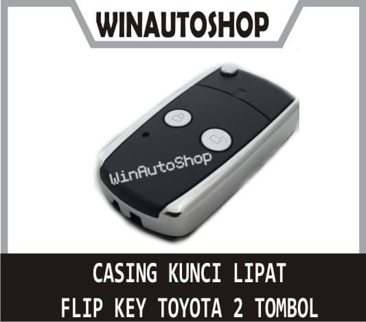Promo Gajian Casing Cover Kunci Lipat Flip Key 2 Tombol untuk Innova, Jazz, dll