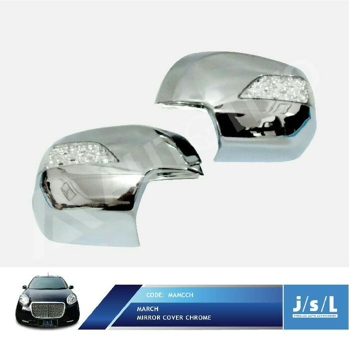 Nissan March Cover Spion / Mirror Cover Chrome With Lam