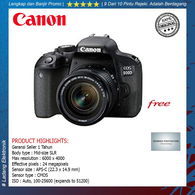 Canon EOS 800D Kit 18-55mm Kamera DSLR (Free Screenguard Terpasang) / Garansi Distributor