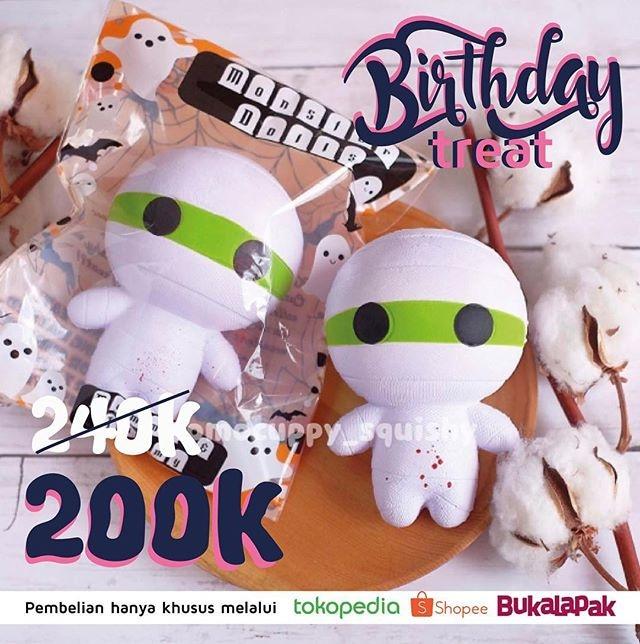 PROMO ULANG TAHUN cutie creative mummy Squishy (Original & BNIP_