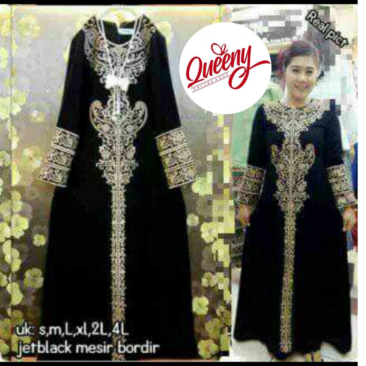 gamis abaya hitam arab - fashion muslimah - abaya modern
