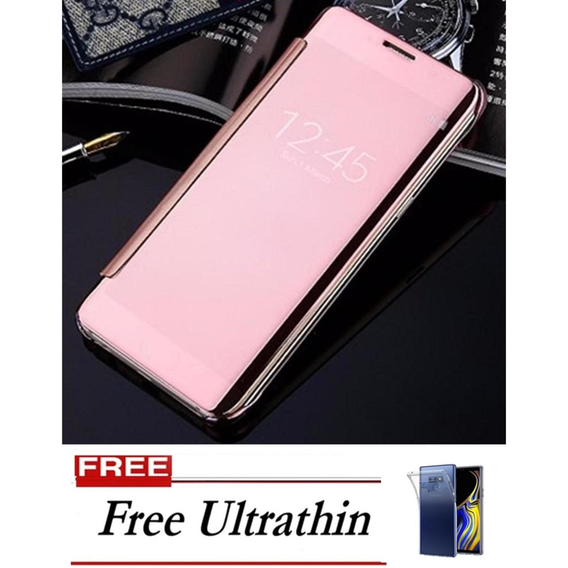 Flip Cover ORIGINAL STANDING CASE Smart S-View Mirror Auto Lock Samsung Galaxy Note 9 – Rose Gold FREE Ultrathin