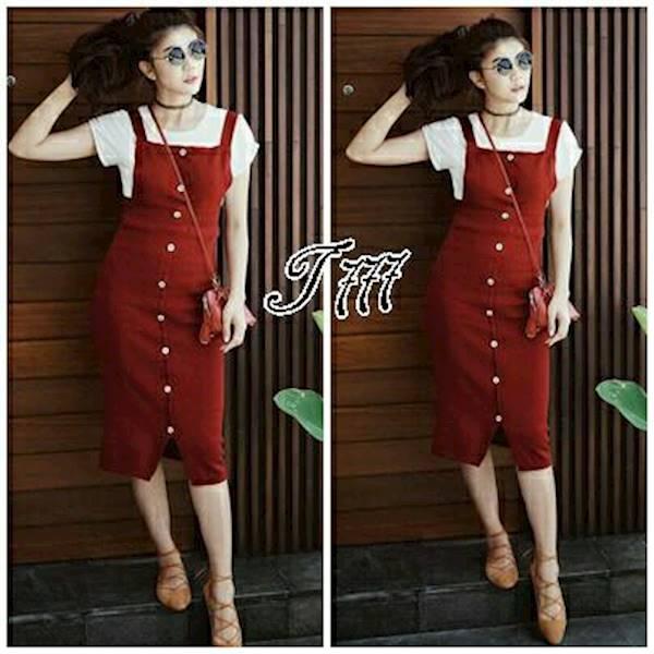 Promo Hanya Hari Ini Lq SET OVERAL 2In1 Baju Kodok Wearpak Jumpsuit Jp Js Rok Pendek Bahan Twiscone