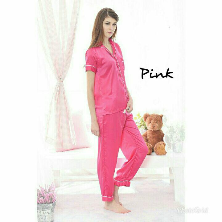 PROMI PIYAMA DEWASA BAHAN SATIN LEMBUT