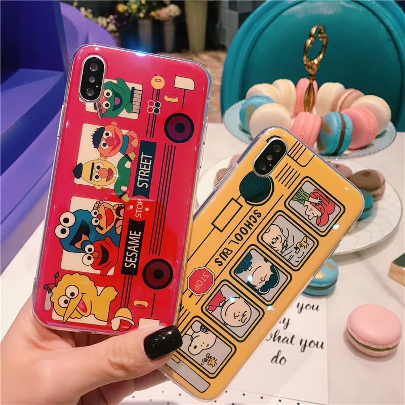 Selubung Ponsel Iphone8x Kartun Bis Umum Pelindung Cangkang 7 Plus/6 Splus Apple Identitas Bungkus Penuh