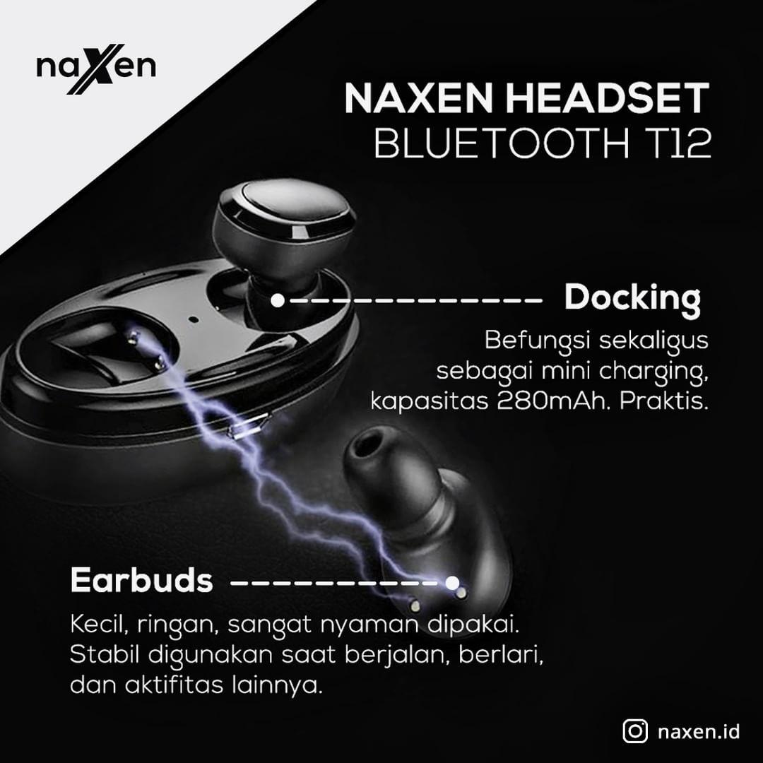 Naxen T12 TWS Bluetooth Earphone Mini Bluetooth V4.1 Headset Double Wireless Earbuds Cordless Headphones with Charging Box for Iphone Samsung Xiaomi Oppo Vivo Huawei