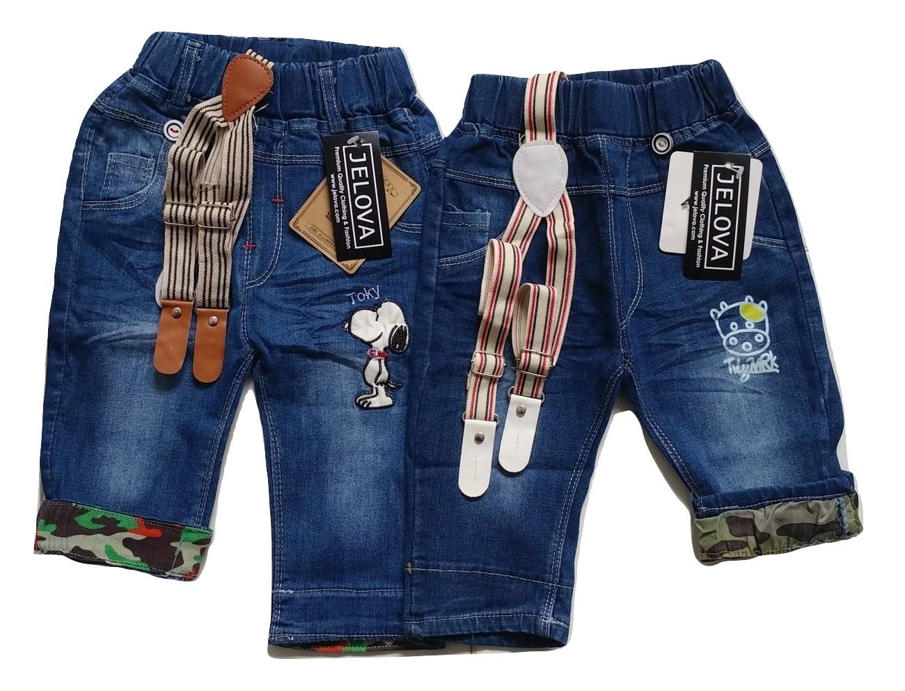 Jelova Angela Celana Jeans Kodok Tali Baby Bayi - 1pcs Random