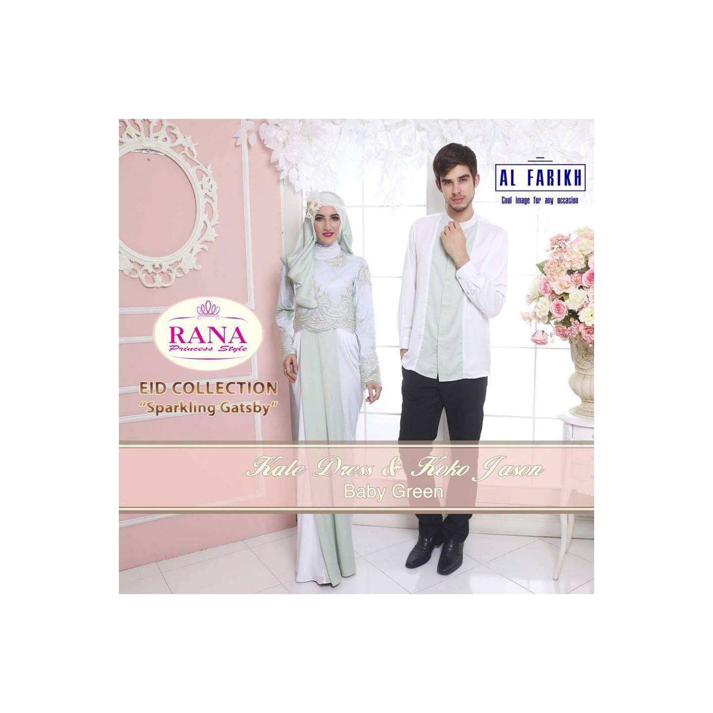 Rana Kate Dress/Gamis Pesta/Baju Muslim Couple