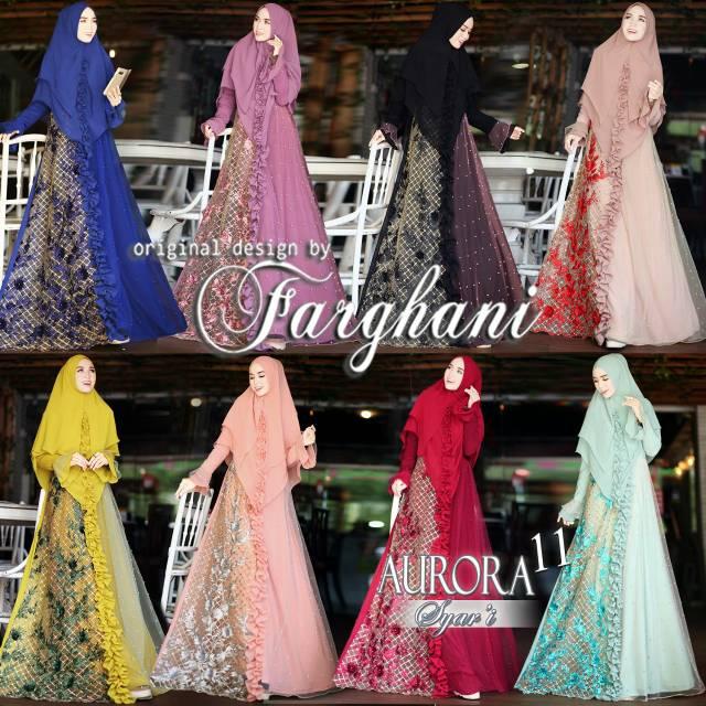 (TERBARU) Aurora 11 by farghani / gamis syari lebaran ()