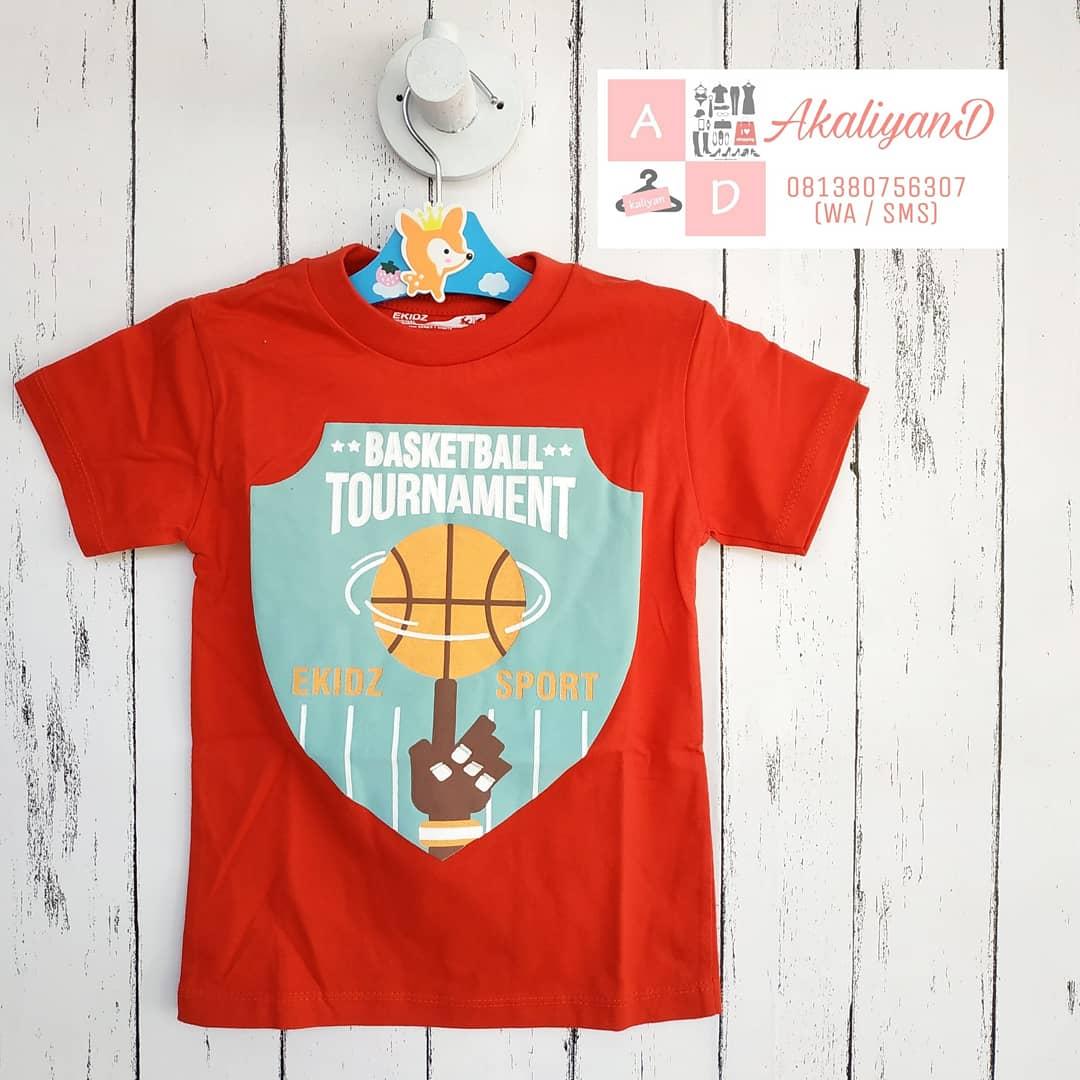 Kaos Anak Laki laki Premium EKIDZ Basketball series Baju Anak Cowok Branded Terbaru