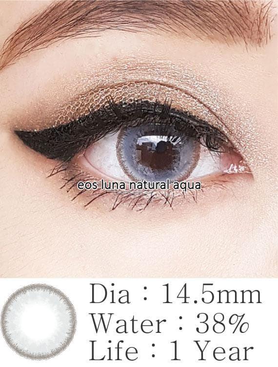 Promo Softlens EOS Luna Natural Aqua Light Gray (Abu-Abu)