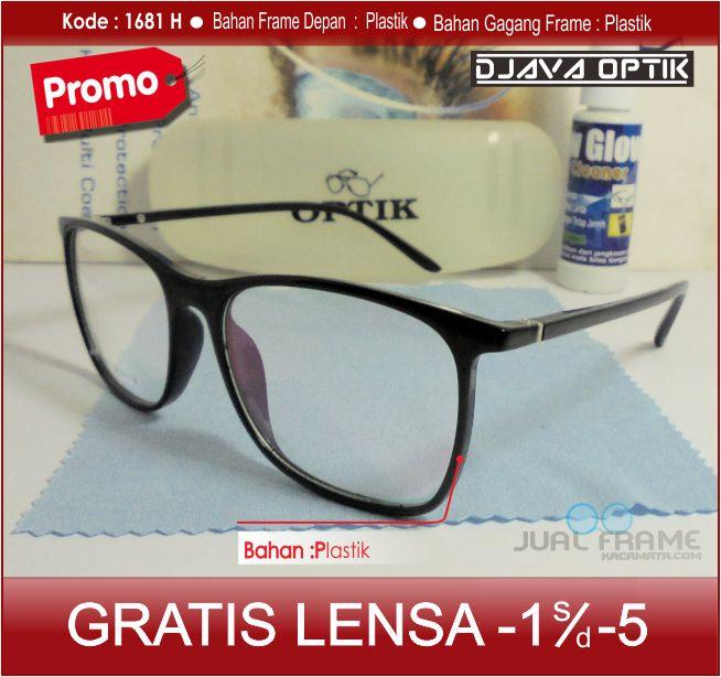 Frame kacamata 1681 + lensa minus/plus/silinder kacamata baca gaya untuk pria dan wanita
