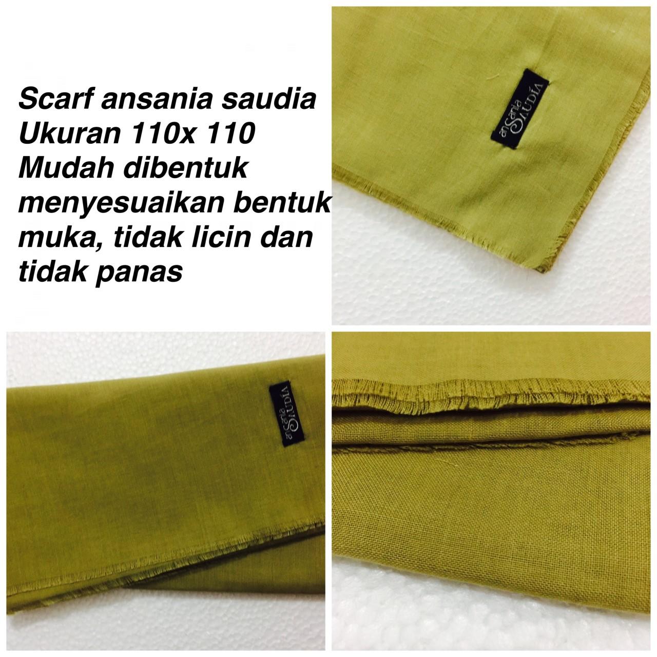 Ansania Saudia Rawis Warna Mustard- Jilbab Hijab Kerudung Khimar Segi Empat