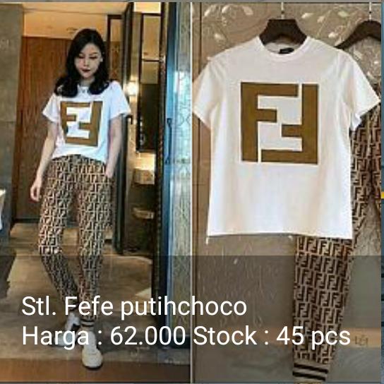 Queenshop Stelan Fefe / Set Wanita / Setelan Wanita 