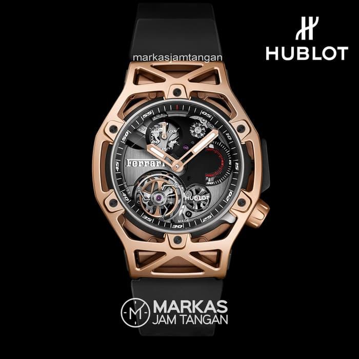 Jam Tangan Pria HUBLOT SWISS Techframe Ferrari 70Years Tourbilon Watch