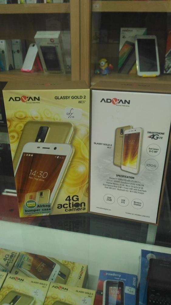 ORIGINALS Advan Vandroid I5E Glassy Gold 4G LTE - Ram 2/16gb - Free Bumper Case