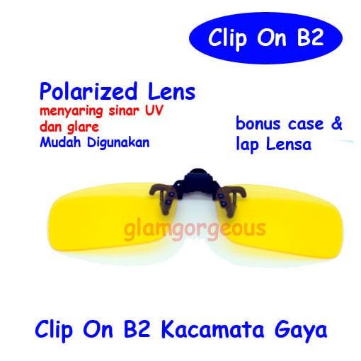 B2 Clip On POLARIZED Lens Ukuran Lensa Large ( L )