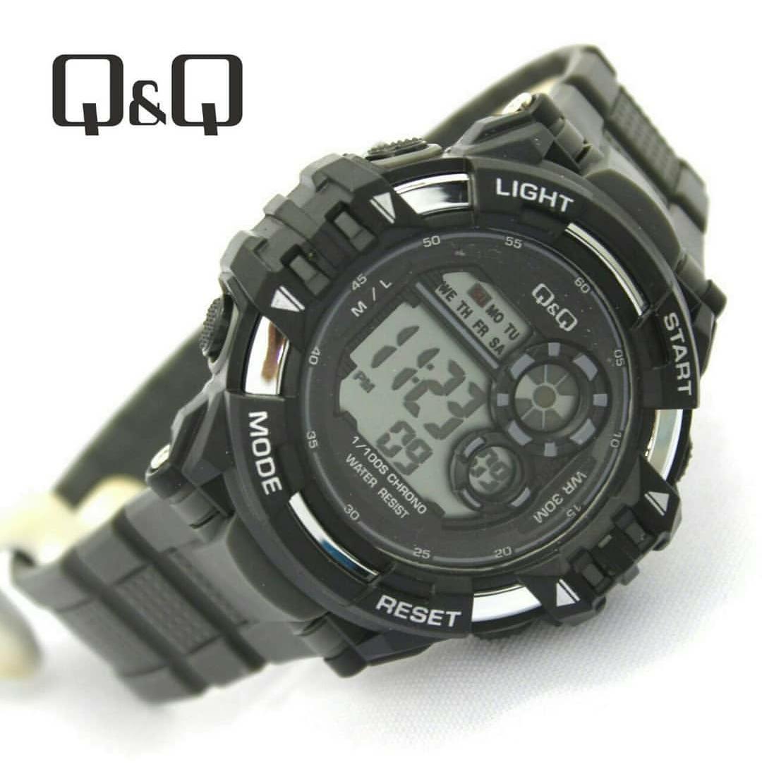 Q&Q - Jam Tangan Fashion Pria & Wanita QQ/QnQ Digital - Bahan Tali Rubber - Water Resist 50 M Model Terbaru