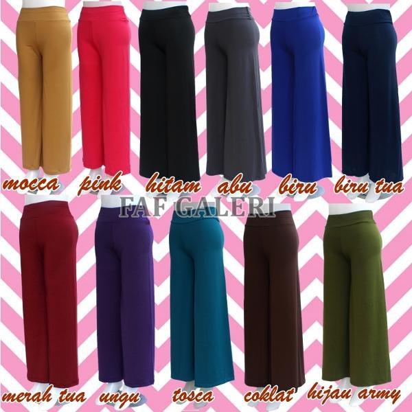 Diskon Terlaris Celana Kulot Spandek - All Size Fit To XL Harga Grosir ( 3Pcs 100Rb ) Promo Terbaik