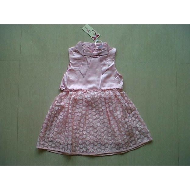 PROMO SALE - PINK BLOSSOM DRESS / GAUN PESTA ANAK KOREA PINK BRANDED F001