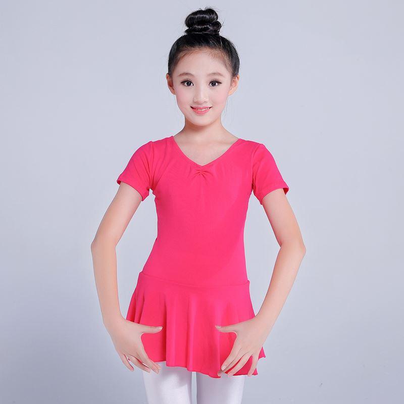 Pakaian Olahraga Children Tarian Baju Pertunjukan Lengan Bang Pendek Lengan Panjang