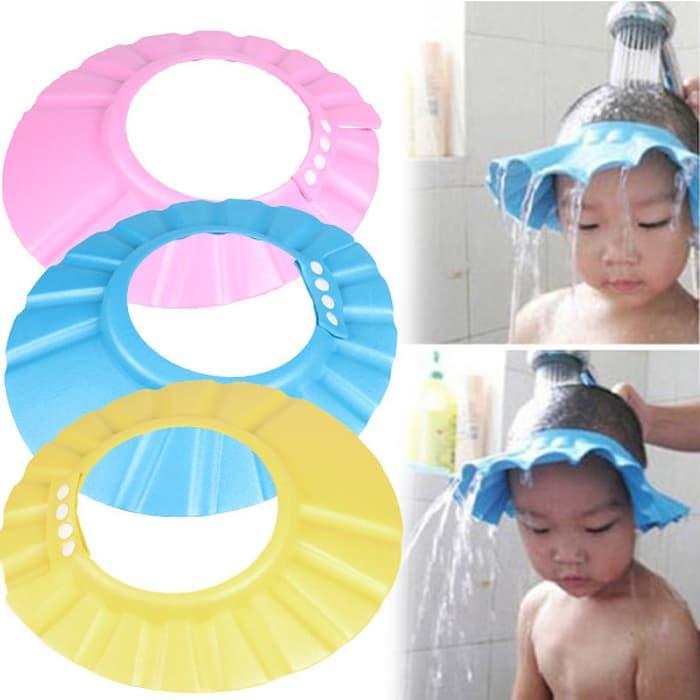 Topi Keramas Anak Dengan Kancing Pelindung Saat Keramas - Shower Cap for Kids Adjustable