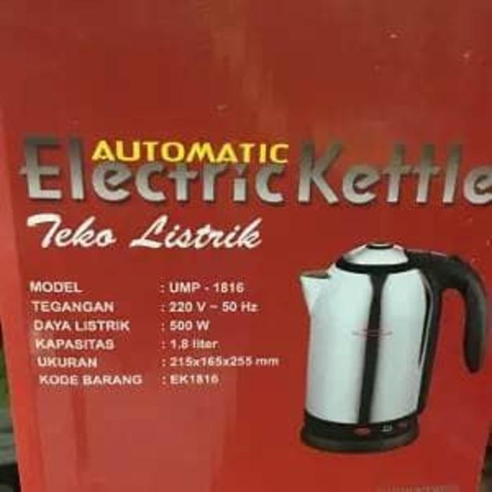 Teko Listrik Otomatis MASPION UMP 1816 Electric Kettle Berkualitas Gar