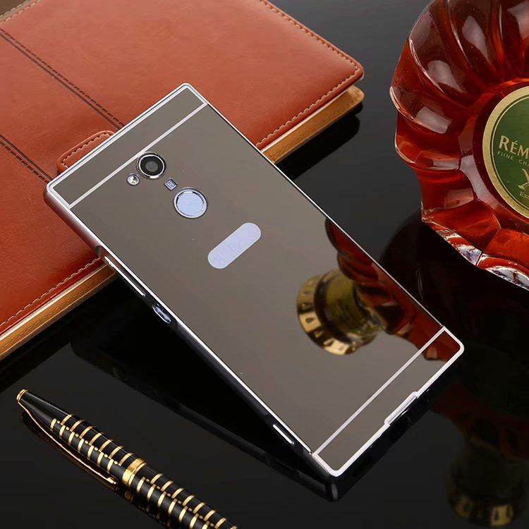 Sony Xperia XA2 Case, Bumper Aluminium Mewah Cermin Penutup PC Case untuk Sony Xperia XA2