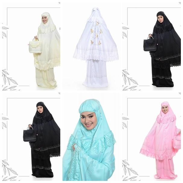 Promo Mukena New Motif!! Mukena Sutra Satin Al Zahra - Mukena Dewasa DIHIASI DAUN GOLD Terbaru TJA (BLACK)
