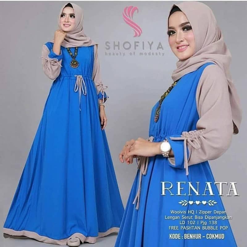 TOF GAMIS TERLARIS MURAH Gamis Wanita Gamis Syari Dress Wanita Muslim Murah RENATA DRESS