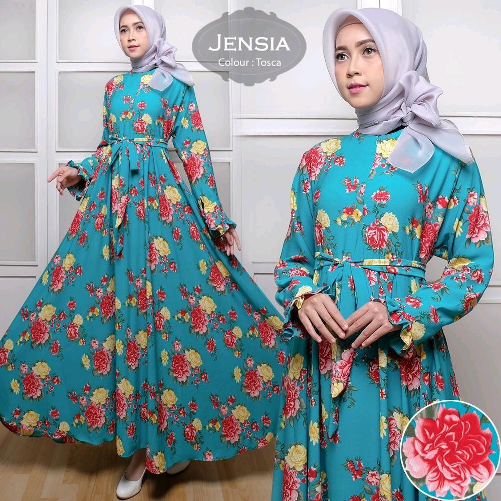 Gamis Maxi Bunga Jensia No Pasmina di lapak Toko Kembar Tanah Abang rinymangiwa