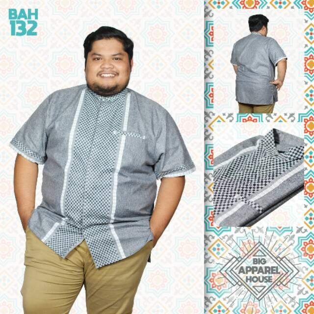 KEMEJA KOKO PRIA/COWOK UKURAN BESAR - JUMBO - BIG SIZE - XXXXXL (BAH132) ()