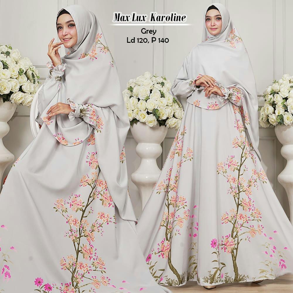 Set Gamis Syari Maxmara Karoline Gamis Motif Elegan Busui