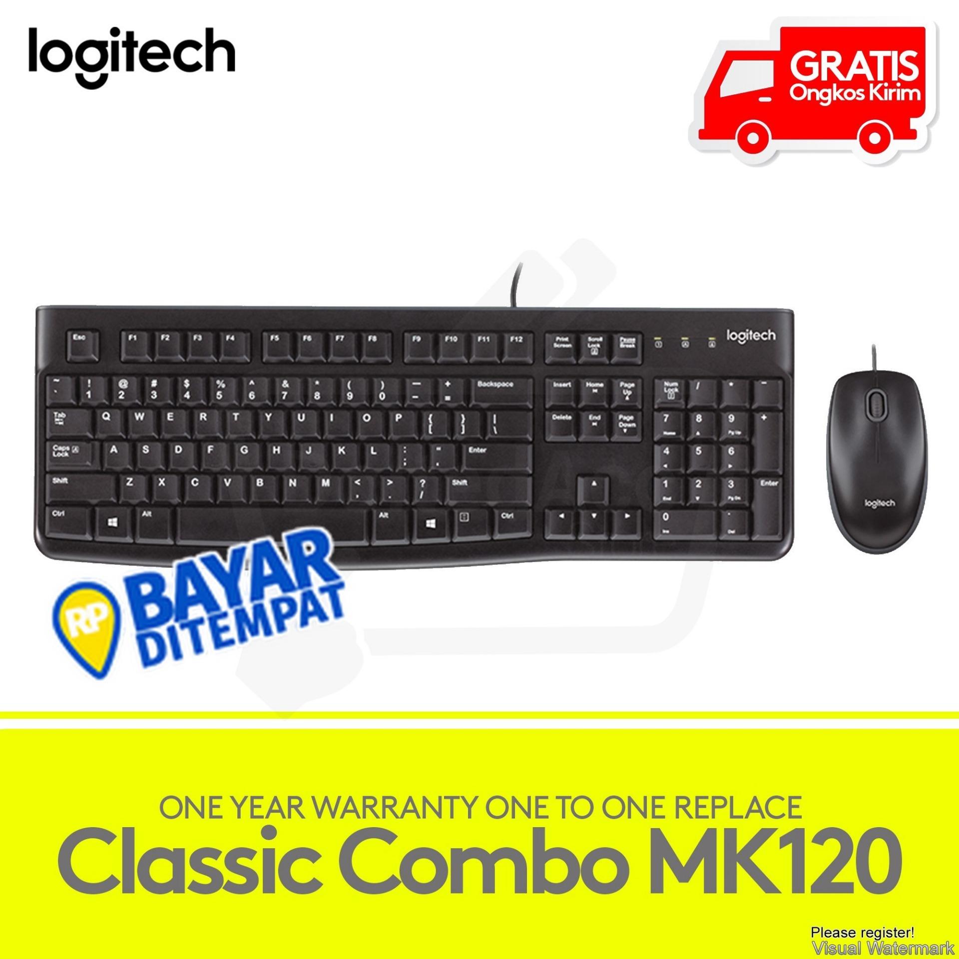 Logitech Keyboard & Mouse MK120 Combo - Hitam