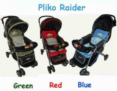 PLIKO RAIDER STROLLER RODA 4 KERETA DORONG BAYI MURAH BISA 3 POSISI STROLER BAHAN KOKOH