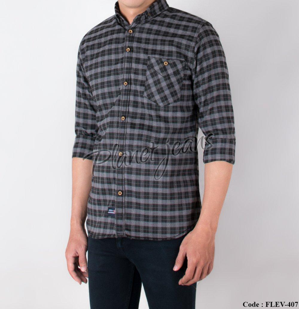 kemeja flanel pria slimfit lengan panjang dan kemeja motif kotak bahan flannel slim fit cowok flev407a di lapak Planet Jeans planetjeans