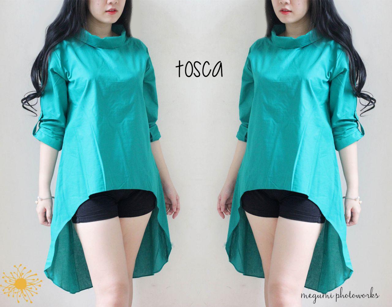 mamamia collection - blouse pingguin kera tekuk tosca