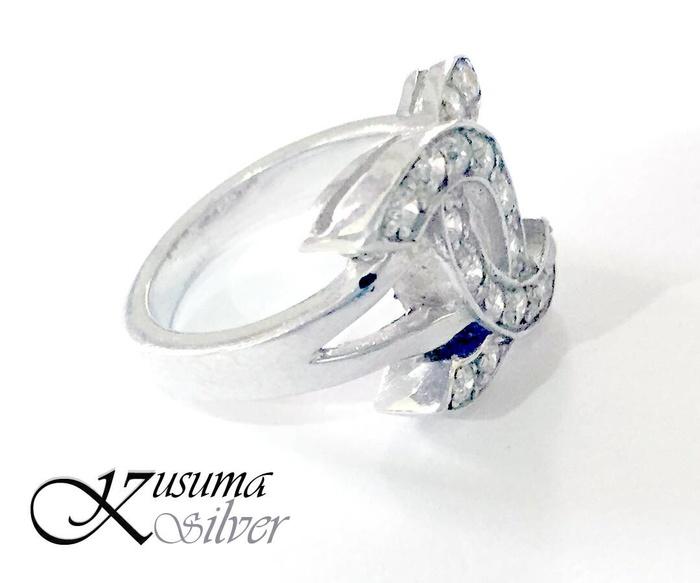 Cincin Ring Perak Silver Bali Motif Channel Chanel 925