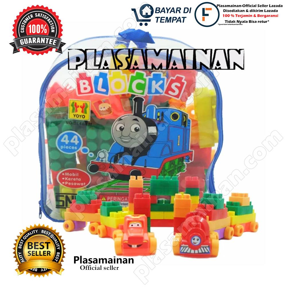 Balok Robot Mainan Edukatif Anak Belajar Warna Geometri