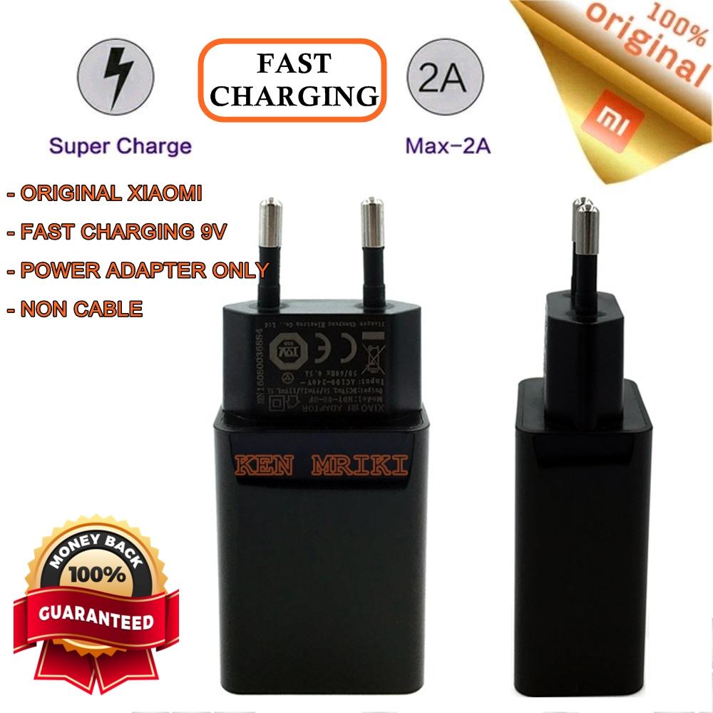 Kepala Charger Xiaomi Fast Charging 9V Power Adapter Only (non cable) ORIGINAL 100%